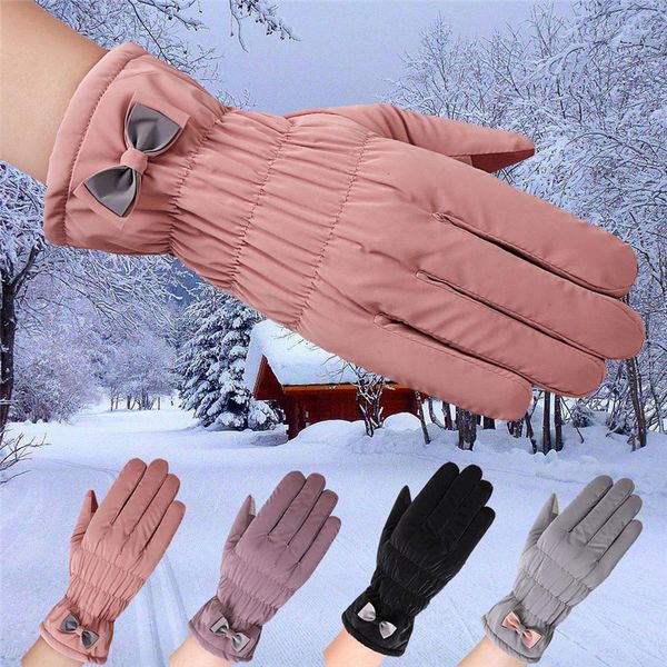 

womens waterproof windproof gloves winter outdoor sport ski gloves nylon fashion packed safely in bubble bag keep warm, Blue;gray