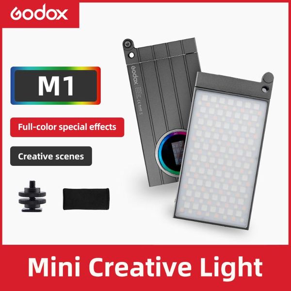 

flash heads godox m1 2500k-8500k full color rgb led light pocket aluminum alloy video creative multiple special effects function