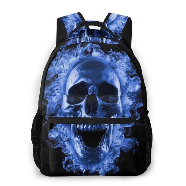 

oln ранцы для тинейджеров boys school bag boy skull в blue fire students book ранцы