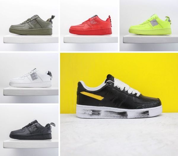 

бесплатная доставка мужчины женщины высокое качество один 1 бегущие обувь низкий резак все белые черные трехместные мужские наружные кроссов, White;red