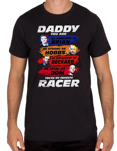 

fast & furious fathers day t-shirt gift present daddy racer t-shirt men t shirt