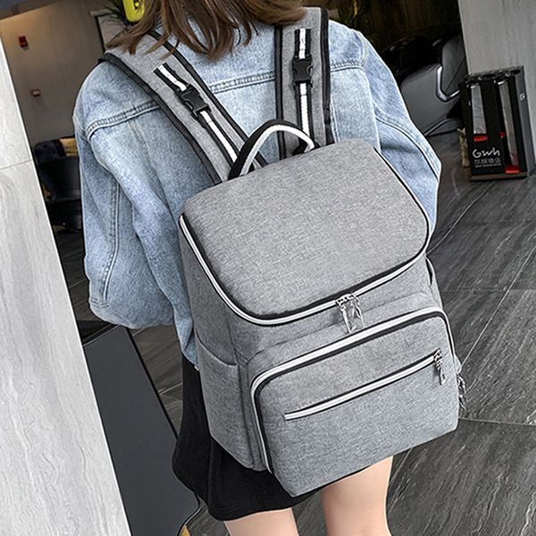 

multifunctional mummy backpack large capacity organizer usb charging port with nursery bottle thermal travel bag