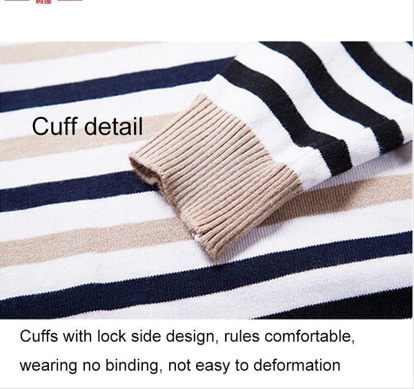 

tongmao new men s sweater v-neck long-sleeved stripes fight color pullover high-quality brand leisure business men s003, White;black