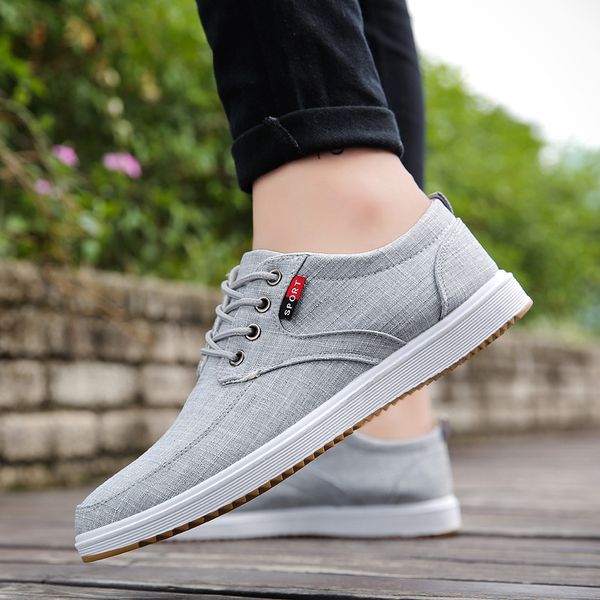 

autumn canvas shoes board shoes old beijing cloth men's breathable sports casual trendy lazy men's, Black