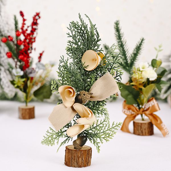 Weihnachten Ornamente Mini Weihnachten Baum Kreative Neue Desktop-Dekoration Kleinen Baum Weihnachten Baum Kleid Großhandel 2021