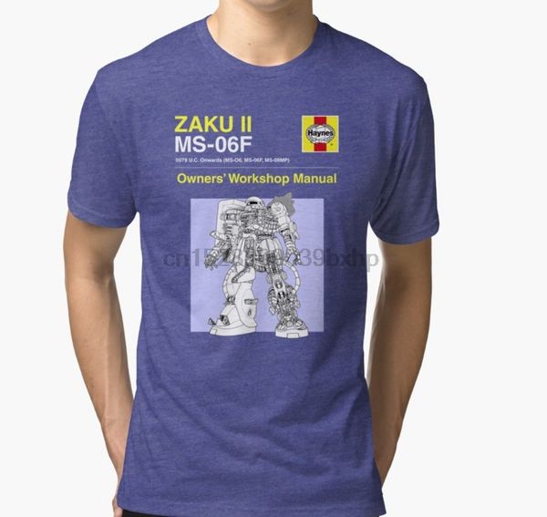 

men tshirt gundam zaku ii owner manual tri blend t shirt women t-shirt tees top