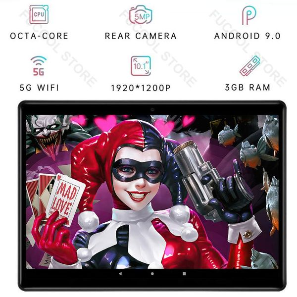 

глобальная версия andriod 9.0 os 10 дюймов таблетки 4g lte телефон вызова 1920 * 1200 ips экран 3gb ram 32gb rom type-c 5g wi-fi gps netflix