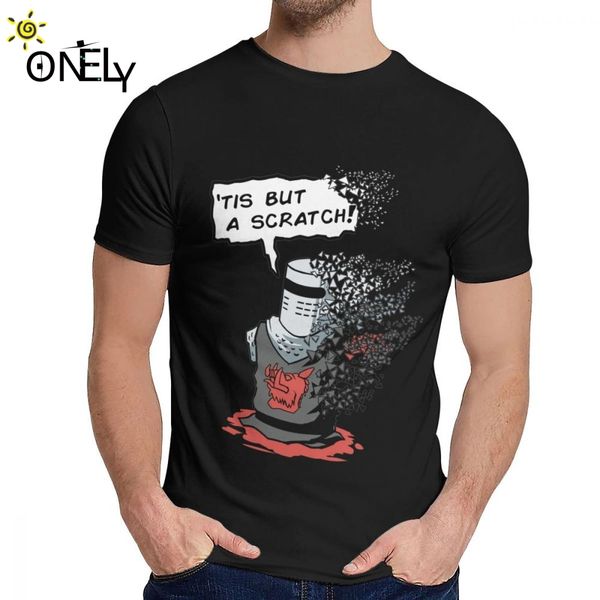 

мужская футболка monty python black knight tis но царапина flesh рана 100% хлопок смешного o-образный вырез мультфильм печать la camiseta