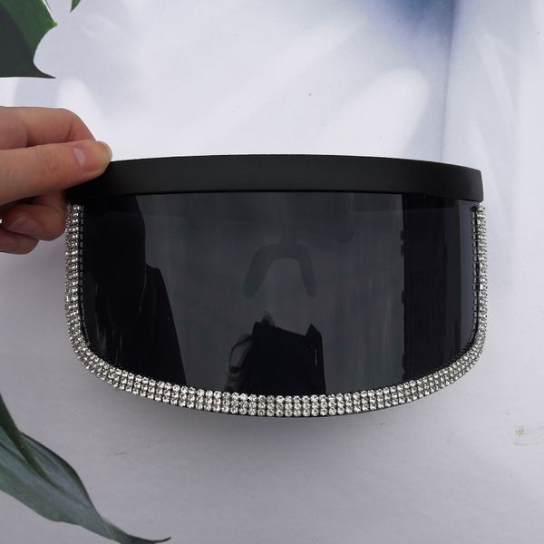 

2020 дизайн мода goggle крупногабаритные солнцезащитные очки женщины vintage ветрозащитный алмазная солнцезащитные очки женский uv400, White;black