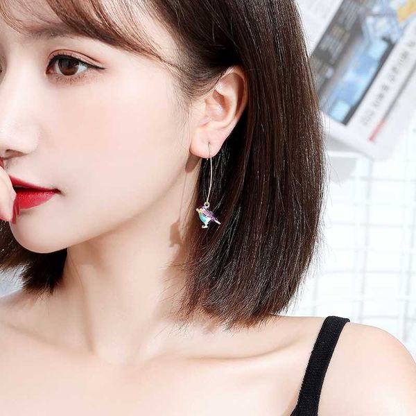 

creative personality lovely birds long earrings women, Golden;silver