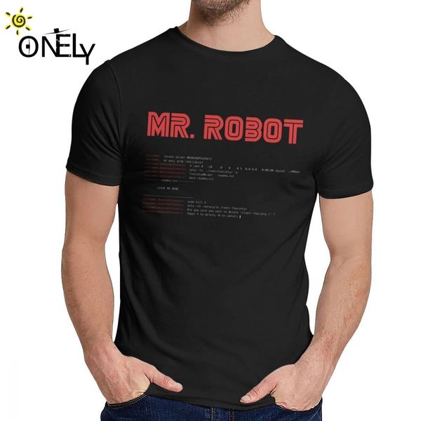 

nice cotton mr robot programming programmer developer code t-shirt men crazy style amazing fashion o-neck tee