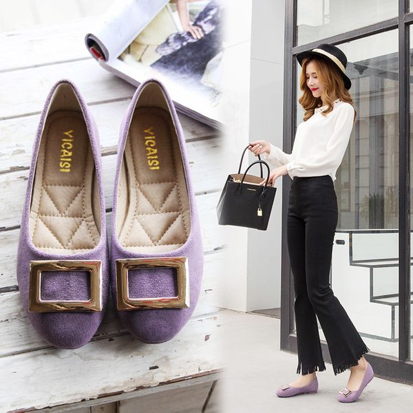 

women's flats suede shoes butterfiy knot flat ladies shoes elegant new arrival fashion comfortable soft flats loafers plus size, Black