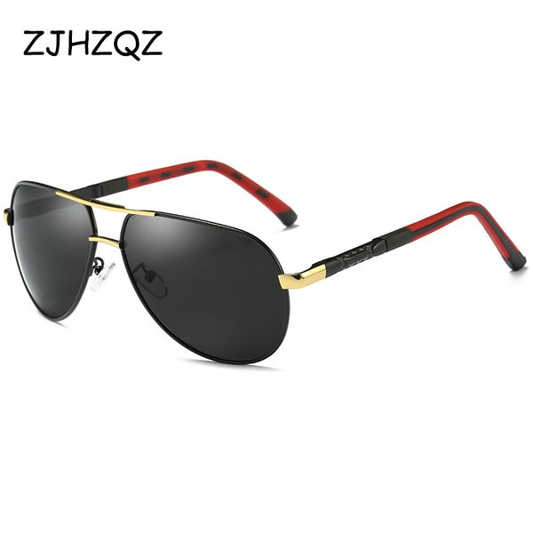 

men vintage aluminum polarized sunglasses pilot classic brand sun glasses coating lens driving shades for men/women, White;black