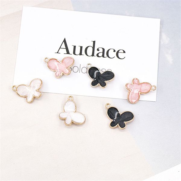 

charms 5pcs stereo butterfly hair12*17.5mm accessories diy handmade small fresh earrings pendant fairy simple, Bronze;silver