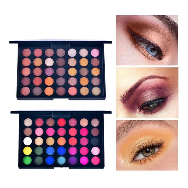 

teayason 35 color eyeshadow matte pearlescent earth color eyeshadow case smoky makeup multicolor palette