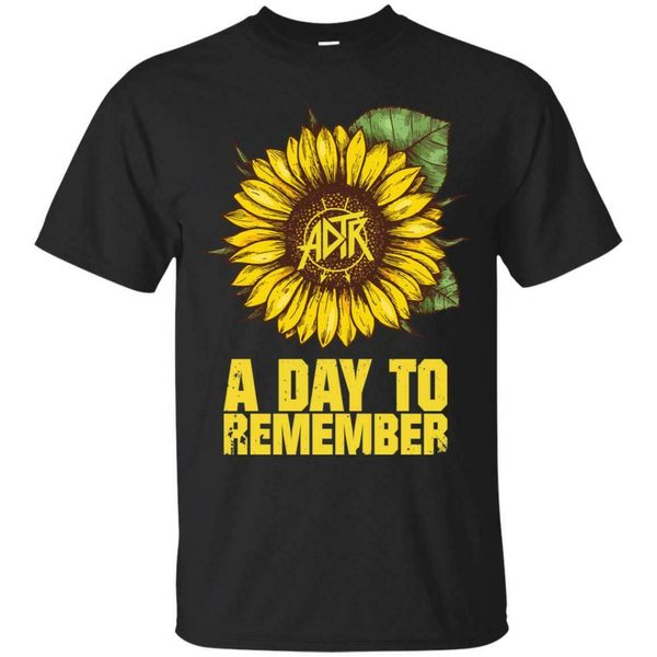 

adtr a day to remember sunflower t shirt s-6xl men black cotton made in usa