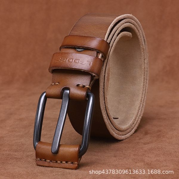 

led der italian first layer cowhide and pin jeans trendy men's belt leather pinyouth casual jeans belt 7yxof, Black;brown