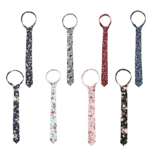 

мужской тощего tie цветочный печати хлопок галстук свадьба groom танцы tie подарки, Black;gray