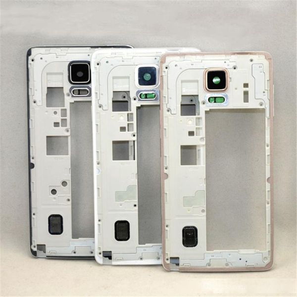 

100pcs oem middle frame plate bezel for samsung galaxy note 4 n910f n910v n910c housing cover camera glass buttons