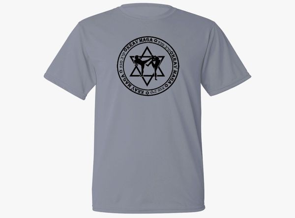 

krav maga running sweat proof polyester material workout gray t-shirt 2020 new men fashion solid t shirt logo t shirts