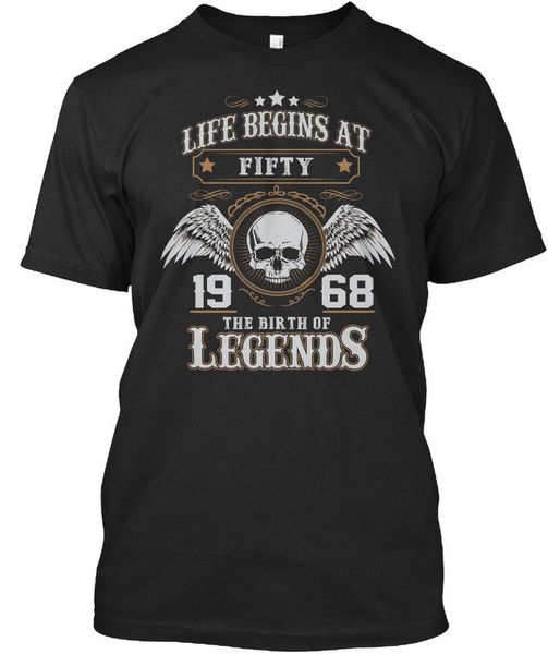 

100% cotton brand new 1968-50 the birth of legends standard t-shirt summer tee shirt