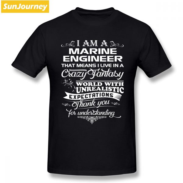 

marine engineer men t shirt hip hop boyfriend plus size cotton crewneck short sleeve custom fitness men