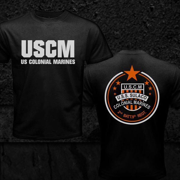 

alien movie uscm united states colonial marines u.s.s 2nd batt 9th regt double side men 2019 fashion new printing cool t shirt