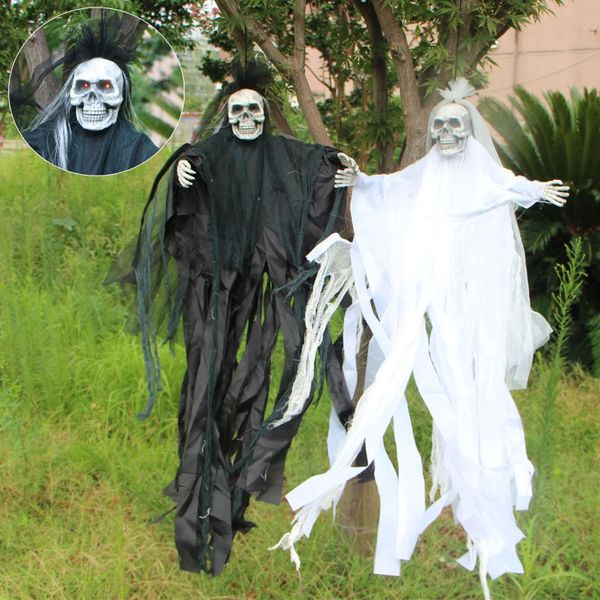

halloween voice-activated luminous pendant ornaments ghost skeleton hanging ghost screaming horror voice-activated luminous bar decoration h