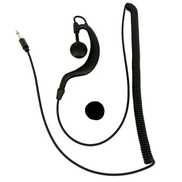 Walkie Talkie Headset 3.5mm Single Ouvir Fone Usado para Speaker Mic Radio