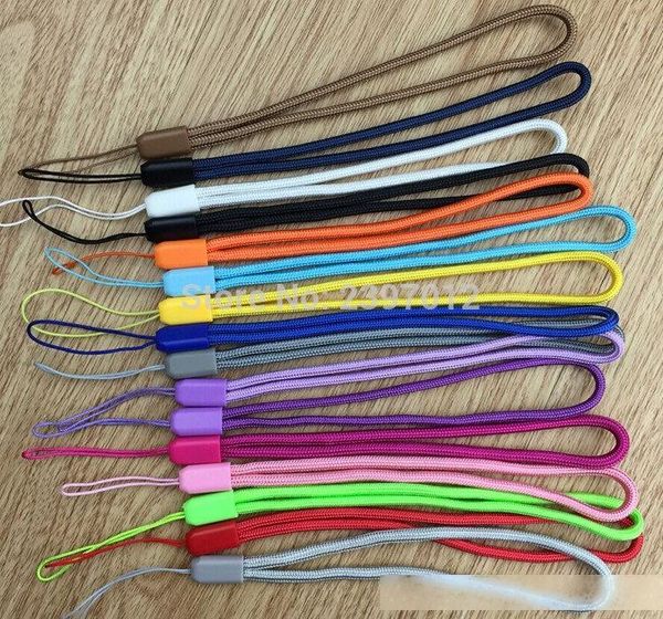 

wholesale colorful nylon wrist hand cell phone mobile chain straps keychain charm cords hang rope lanyard wholesale 5000pcs/lot