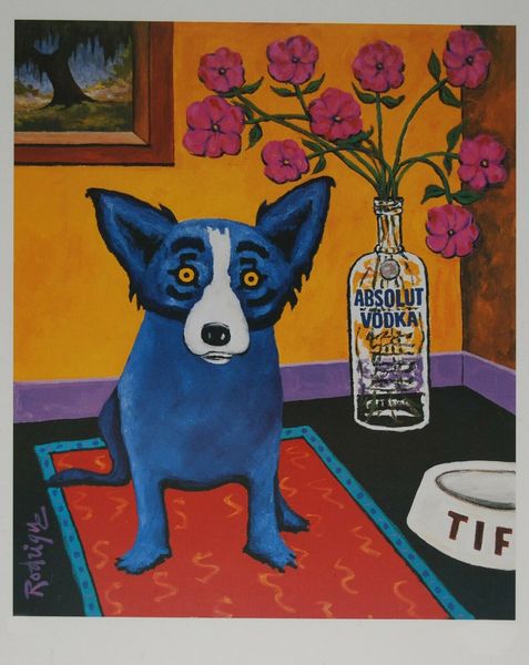 

джордж rodrigue голубой собаки absolut rodrigue домашнее украшение расписанную hd печать картины маслом на холсте wall art холст картинки 20