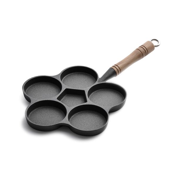 

pans cast iron egg dumpling pan frying non-stick mold uncoated artifact to make