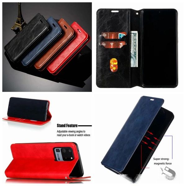 

leather wallet case for samsung galaxy s20 ultra s20 plus s20 a51 a71 closure suck flip cover holder id card magnetic phone luxury purse
