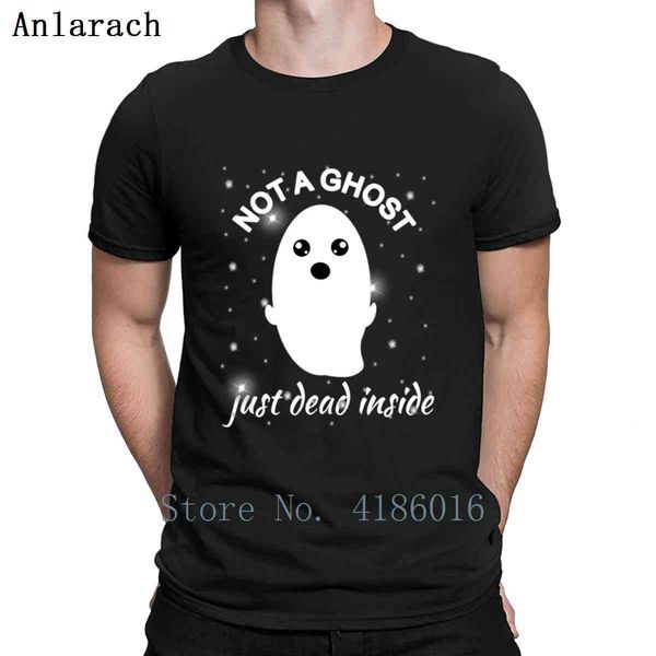 

emo goth not a ghost just dead inside grunge t shirt funny casual character round collar cotton standard anti-wrinkle shirt