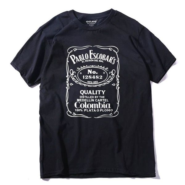 

2020 summer style men t shirt mens tee pablo escobar plata o plomo export colombia xs s m l xl new tee shirt