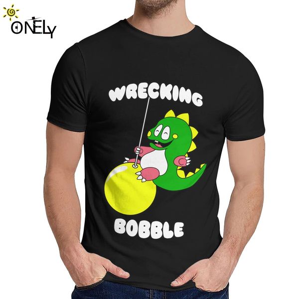 

мужская футболка gaming bubble bobble nice хлопок популярные круглый воротник мультфильм печати футболку