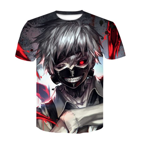 

anime angel tokyo ghoul ken kaneki print 3d hipster new 3d print shirts horror horror anime men clothing