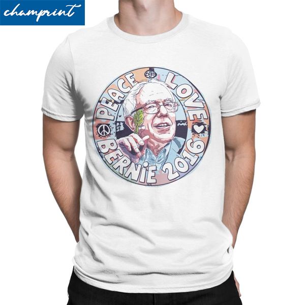 

peace love bernie birdie t shirt for men funny t-shirts bernie sanders 2020 president election politics tees gift idea