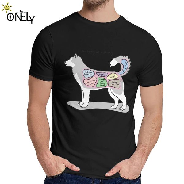 

for men t shirt anatomy of a husky soft geek crewneck cartoon print short sleeve