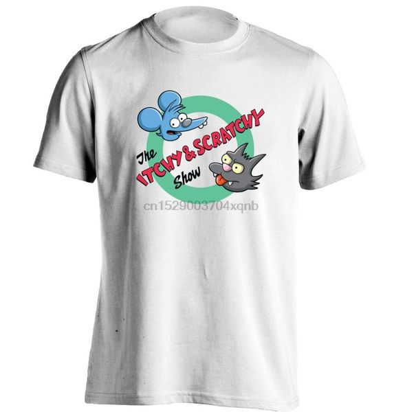 

itchy and scratchy the horrible cartoon movie mens mens rock t shirt retro t shirt