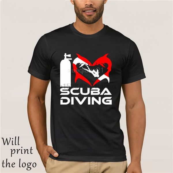 

unique diver scuba men tshirt i love scuba girl edition t-shirt mens streetwear classical men t shirt summer