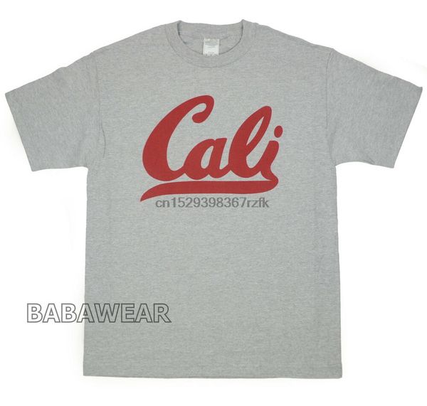 

cali t-shirt heather gray red letters california republic simple star baba