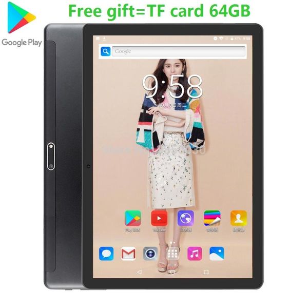 

tablet pc est 10 inch android 9.0 3g 1280*800 wifi bluetooth gps phone call 2g+32gb rom+tf card 64gb glass screen