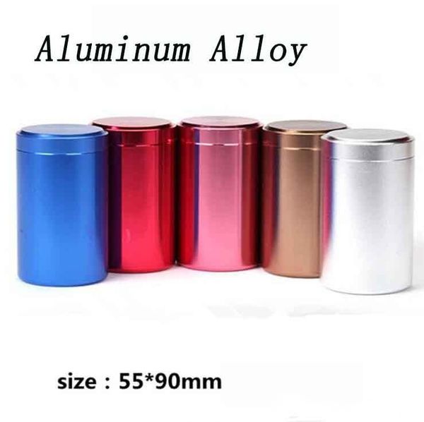 

xxxl herb tobacco proof container airtight durable lid waterproof aluminum stash jar tea pot jewelry storage 2 sizes multiple colors