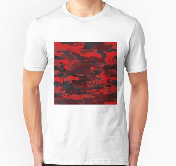 

men tshirt short sleeve camouflage military red pattern t shirt one neck women t-shirt