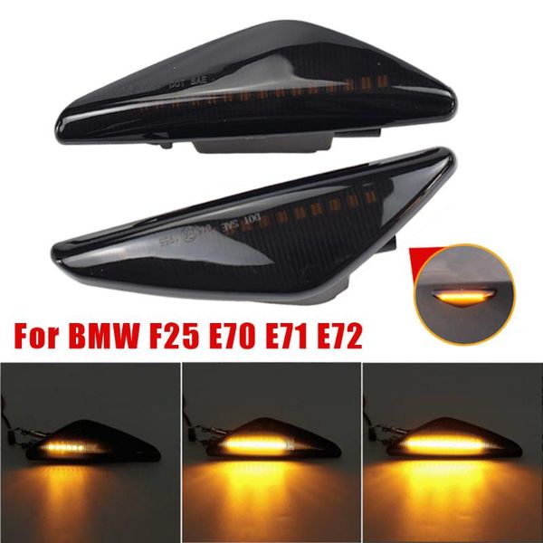 

for x3 f25 x5 e70 x6 e71 e72 2007-2020 led dynamic side marker turn signal light sequential blinker