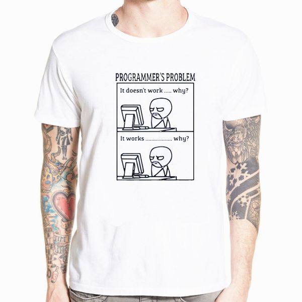 

new t shirt funny print programmer problem men t shirt casual summer men tshirt loose o-neck t-shirt mens tee shirts shirts tees