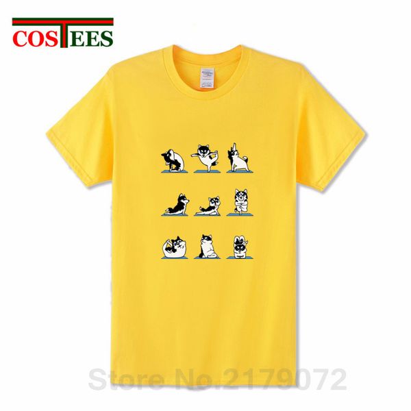 

china brand clothing fashion husky yogic excercise t shirts men short sleeve casual funny cute husky animal printed tshirt