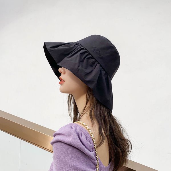 

lazy hat female tide fisherman hat fashion ruffled sun cute wild sun, Blue;gray