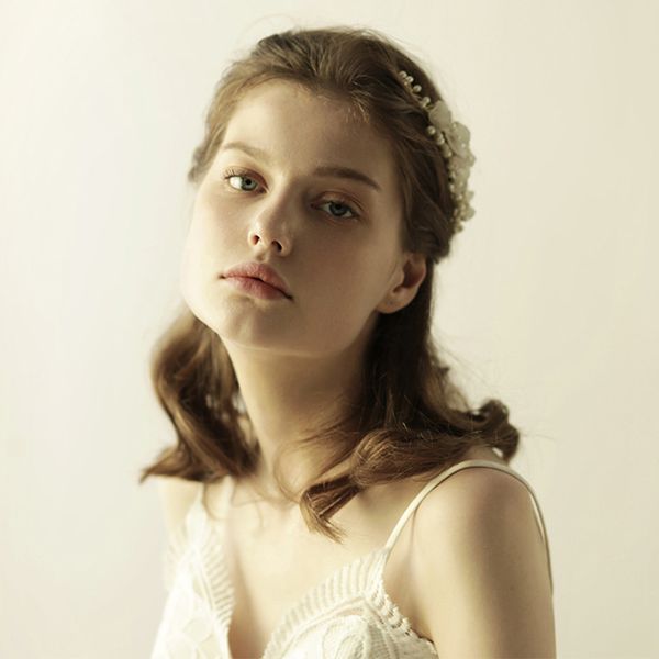 

hair accessories flowers gold women bridal jewelry pearls wedding